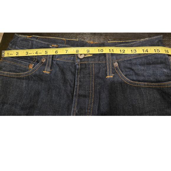 Raleigh Denim Jeans Handcrafted Made USA Dark Wash Mens 32X36 Slim Mid-rise - Picture 14 of 15